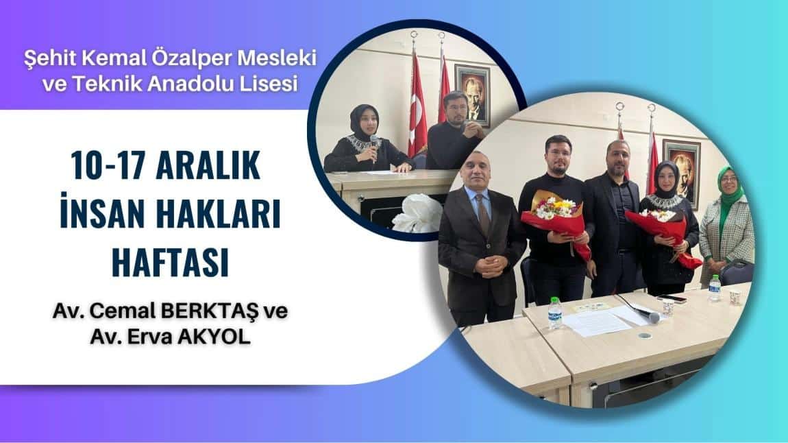 10-17 Aralık İnsan Hakları Haftası